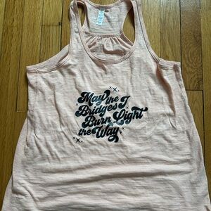 Sarah Marie Running Company Peach Graphic Tank Top